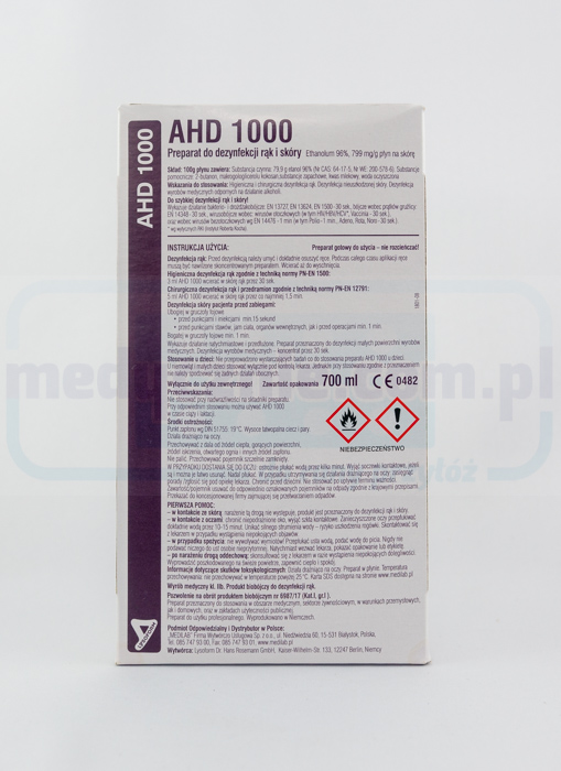 AHD 1000 700 мл дезінфікуючий засіб для дезінфекції рук AH...