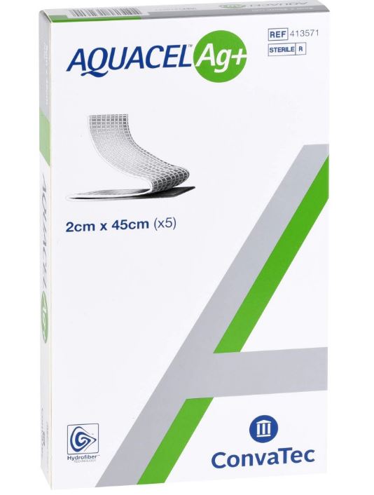 Бинт Aquacel Ag Plus 2*45см зі сріблом 1шт