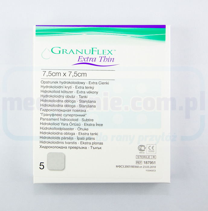 Гідроколоїдна пов’язка Granuflex Extra Thin 7,5*7,5 ...