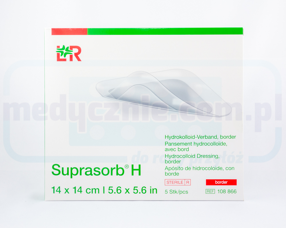 Гідроколоїдна пов’язка Suprasorb H самоклеюча 14*14с...
