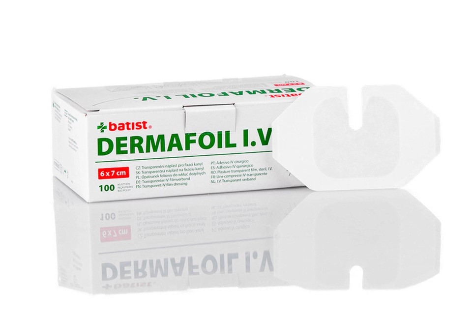 Пластир з венфлону DERMAFOIL 6*7см в/в стерильний фольгований 1шт