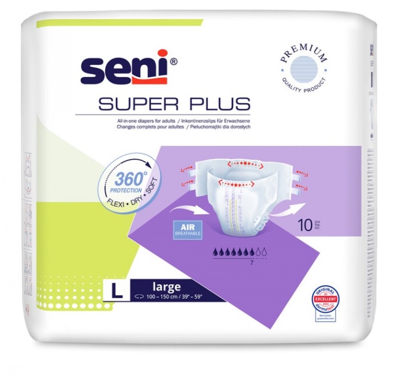 Підгузки для дорослих Super Seni Plus LARGE 10 шт