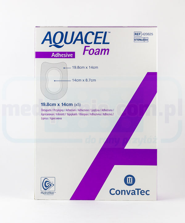 Aquacel Foam Adhesive 19.8*14см багатошарова пінопластова пов'язка 1шт