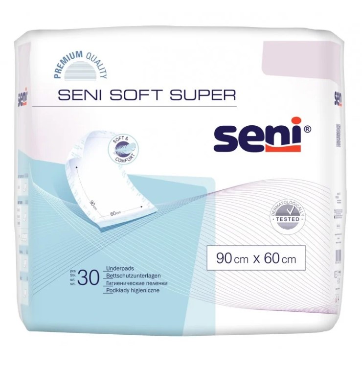 Простирадло захисне нестерильне 90х60 30шт Seni Soft Super
