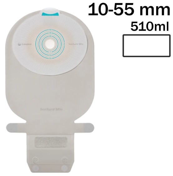 SenSura Mio мішок для стоми 1шт 510мл 10-55мм прозорий відкритий 104580