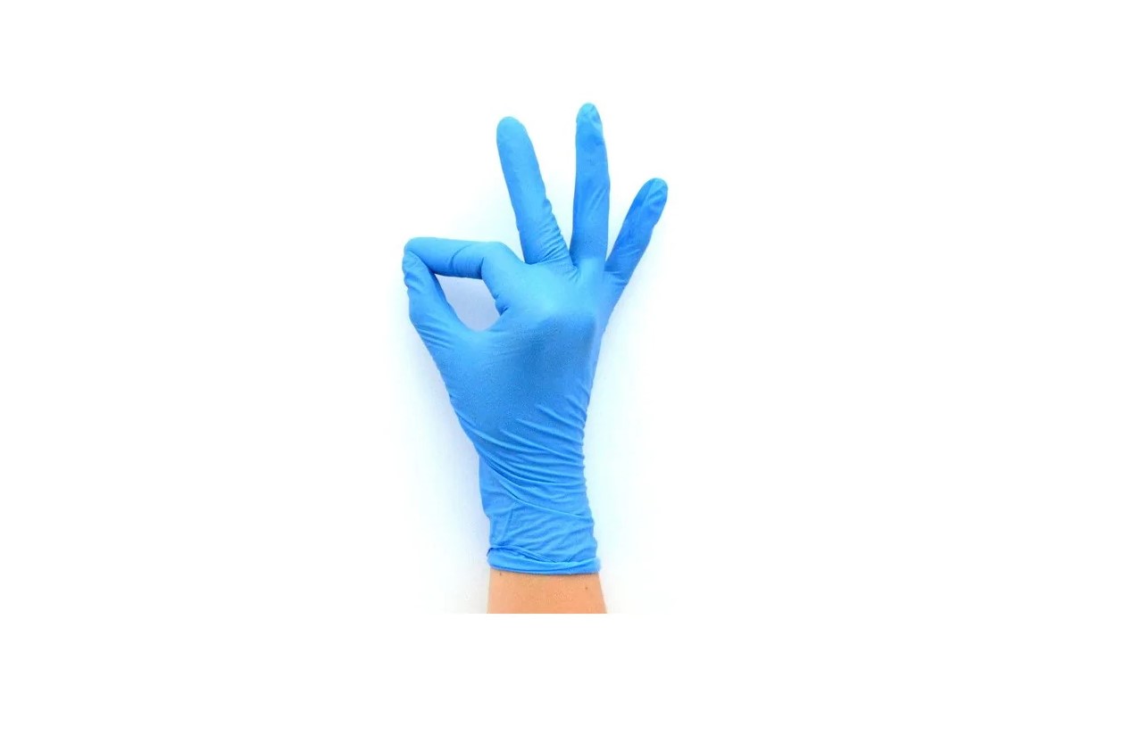 Рукавички нітрилові без пудри Blue L 100шт EasyCare