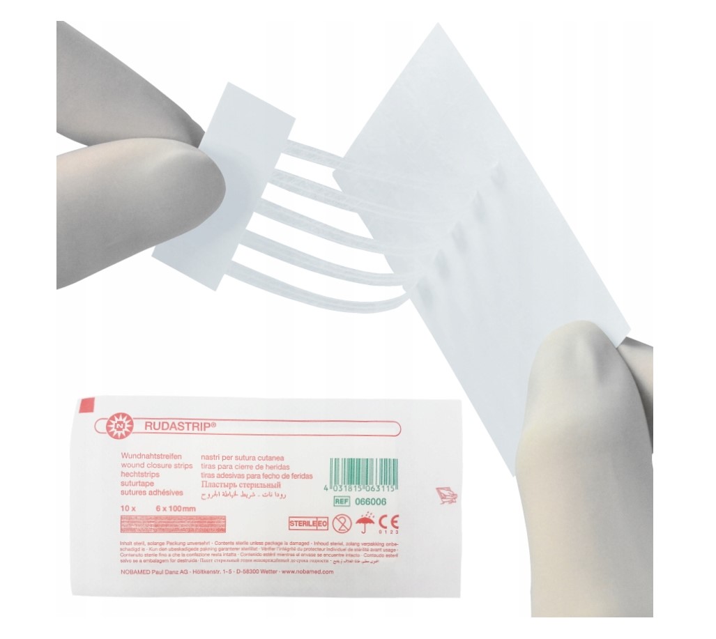 Смужки для закриття ран Rudastrip 6мм*100мм 10шт - Зображення 2