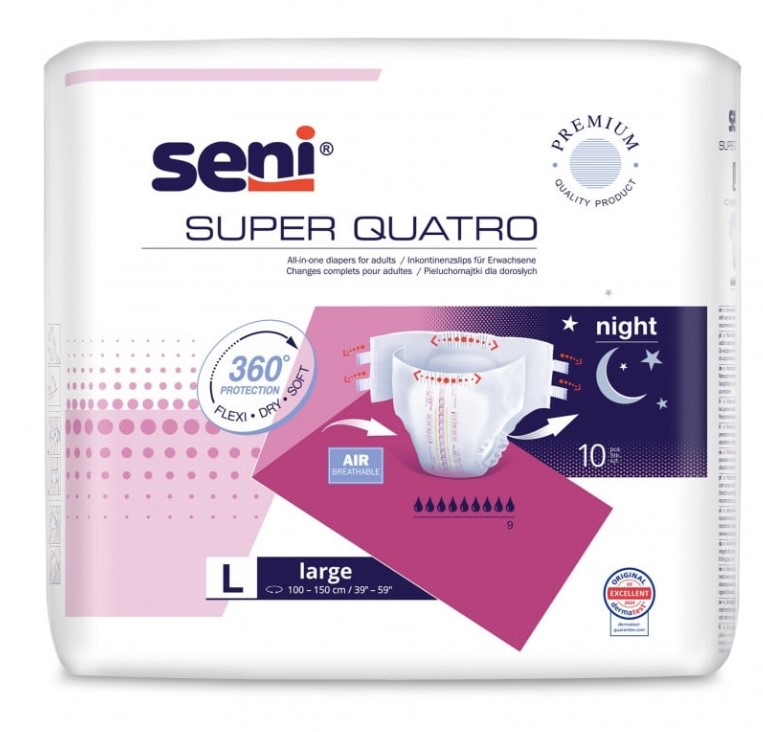 Підгузки Seni Super Quatro L 10шт