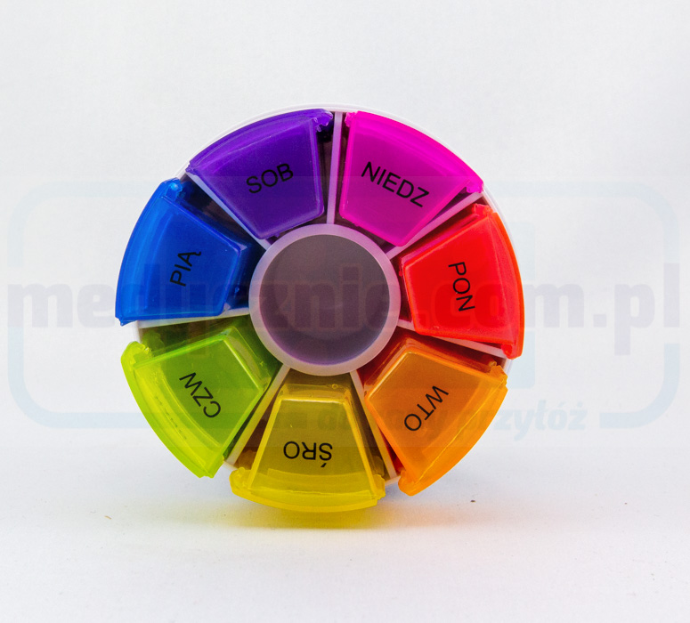 Щотижневий контейнер для ліків - круглий - Зображення 3