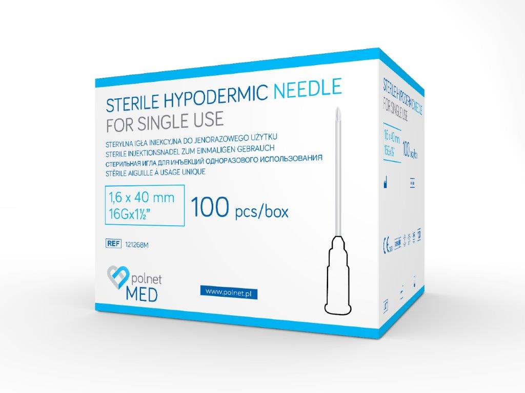 Голки шприцеві POLnet-MED 1.6 x 40мм 100шт