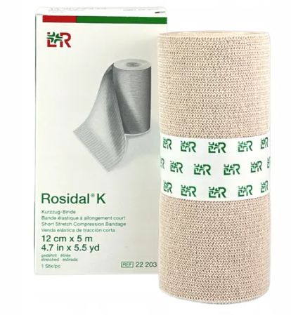 Еластичний джгут Rosidal K 12см*5м 1шт короткого натягу Rosidal K 12см*5м 1шт