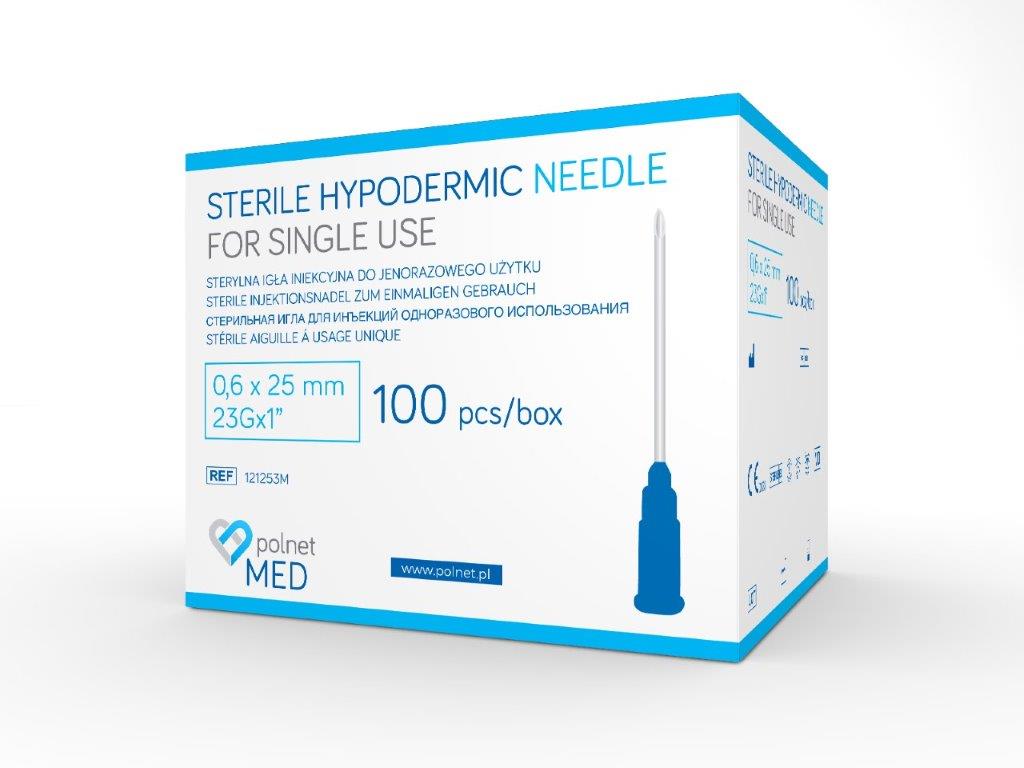 Голки д.у. POLnet-MED 0,6 x 25мм 100шт