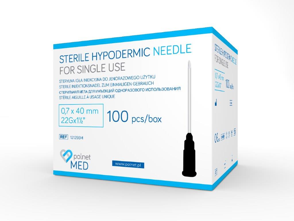 Голки д.у. POLnet-MED 0,7 x 40мм 100шт
