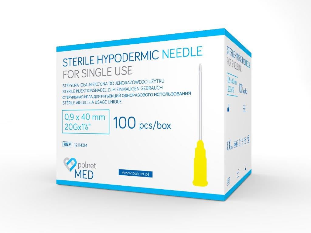 Голки д.у. POLnet-MED 0,9 x 40мм 100шт