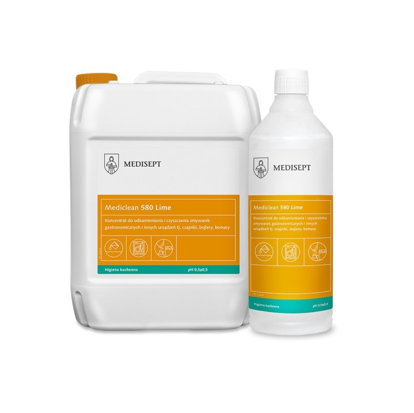 Mediclean 580 5л вапно - концентрат для видалення накипу в посудомийних машинах та інших приладах