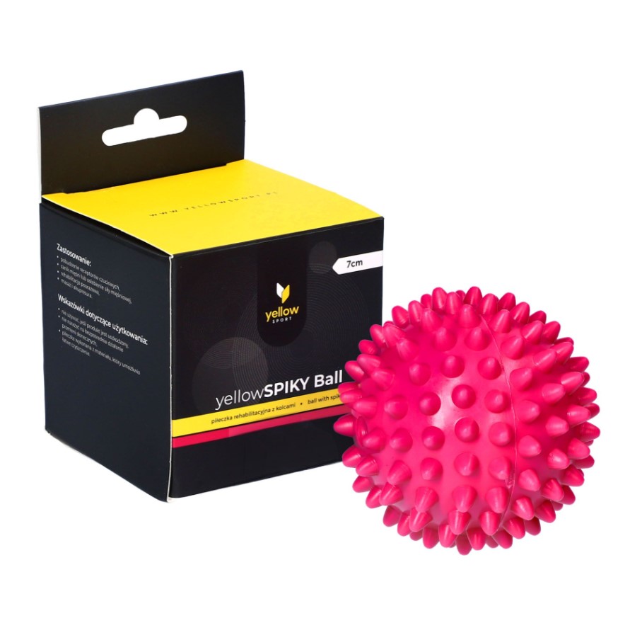 Реабілітаційний м'яч з шипами 7см рожевий