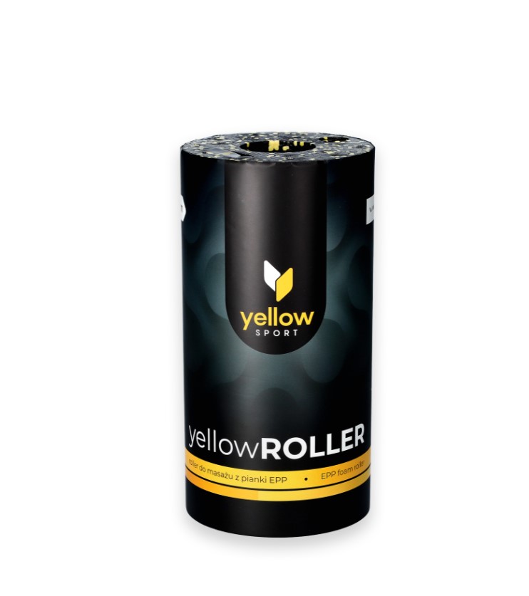 Масажний валик YellowROLLER чорно-жовтий 30 см