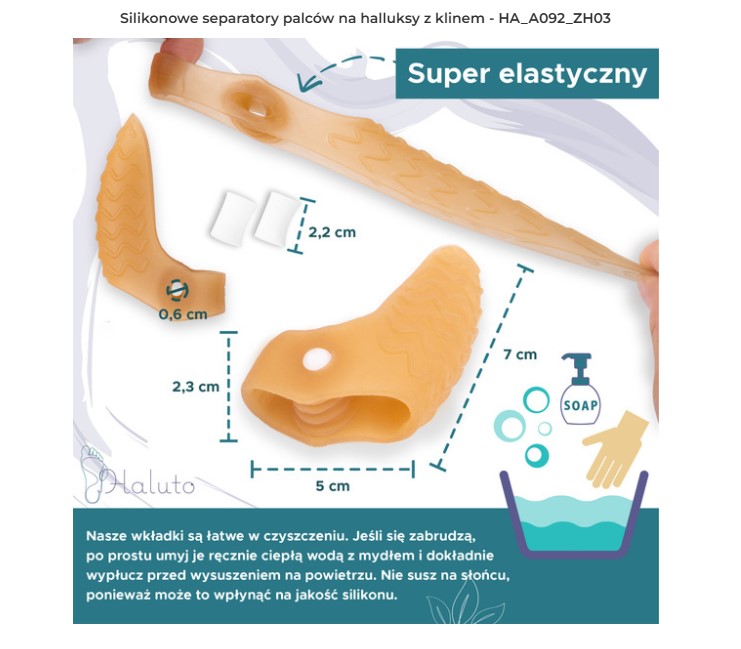 Вальгусна деформація - HA_A092_ZH03 набір роздільників пальців стопи при вальгусній деформації