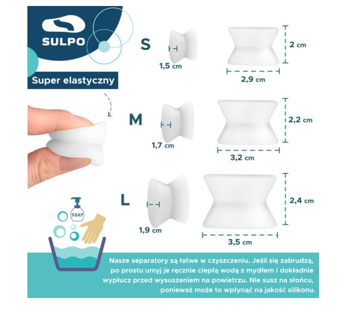 Hallux valgus - S/S гелевий міжпальцевий клин для лікування клишоногості - Зображення 2