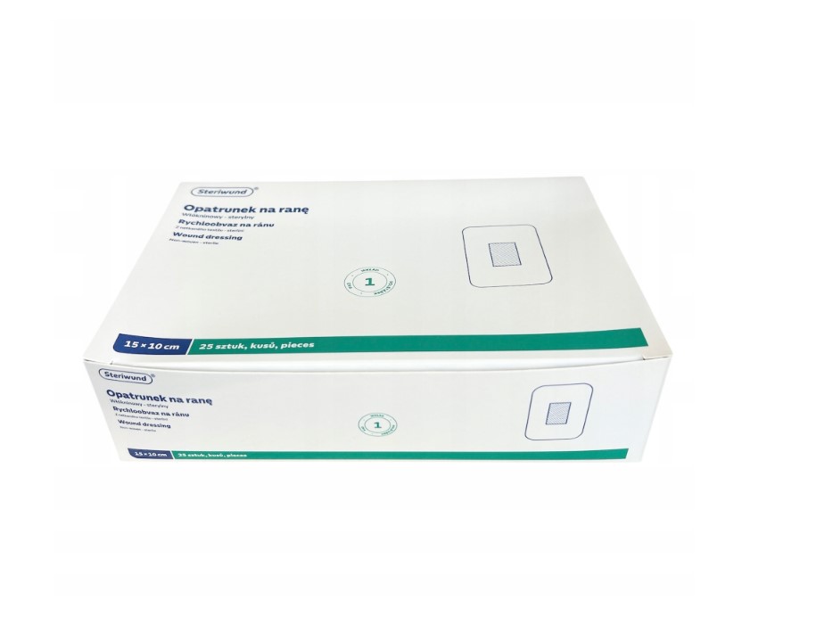 Пов'язка з поглинаючою прокладкою STERIWUND 15см х 10см 25шт