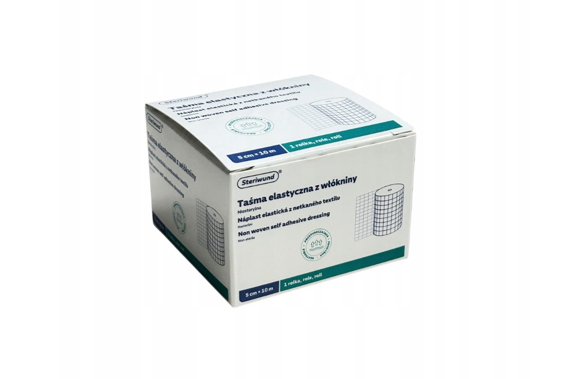 Самоклеючий перев'язувальний рулон STERIWUND стрічка неткана 5см*10м 1шт - Зображення 2