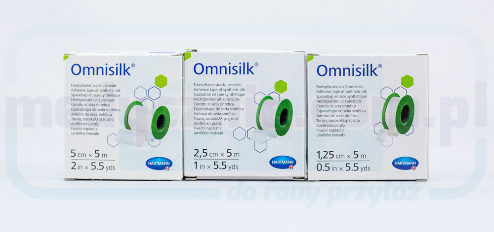 Шовковий пластир 2,5см*5м 1шт Omnisilk
