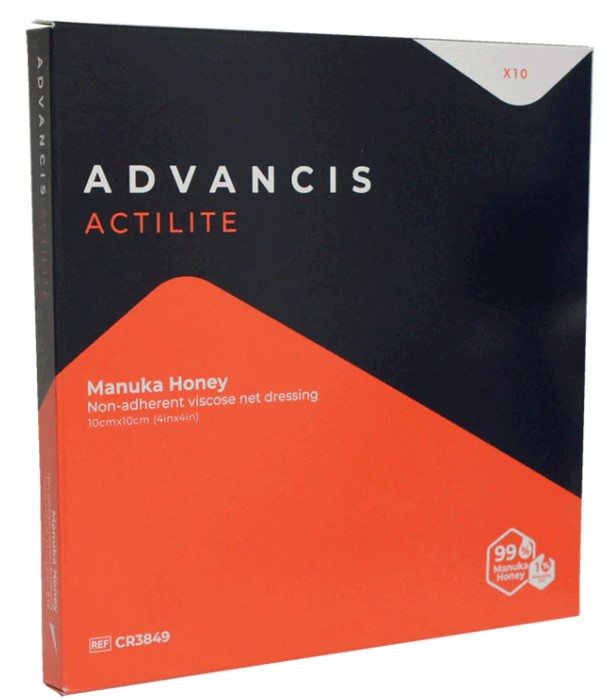 Пов'язка сітчаста актилітова 10*10см з медом Манука 1шт