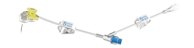 Голка з безпечним портом 0,9x19мм 20G REF SHU-2019CHY типу Huber з крильцями та трубкою