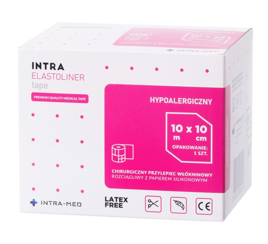 Еластолайнер неткана стрічка 10см*10м 1шт в самоклеючому рулоні