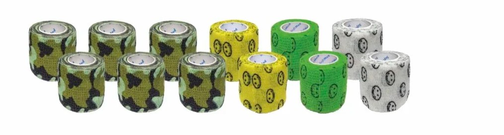 Клейка стрічка 2,5см*4,5м 1шт посмішка біла еластична, самоклеюча