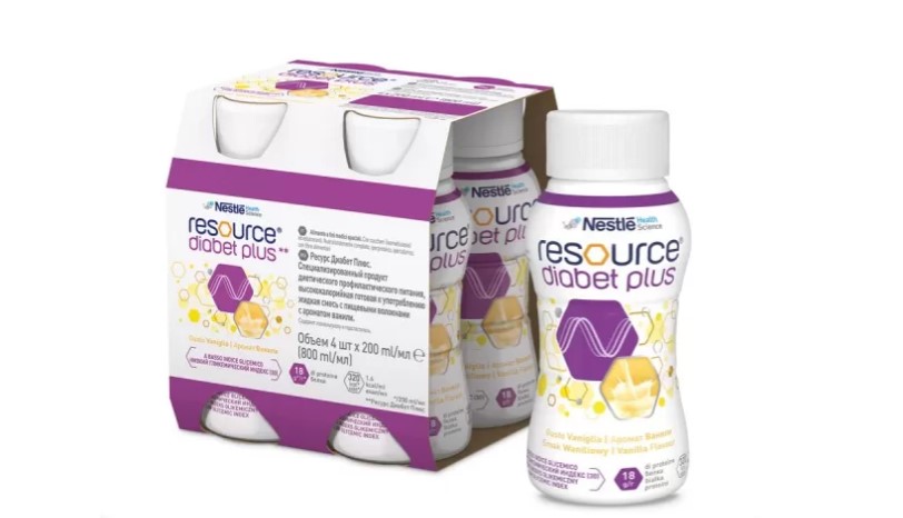 Ресурс Діабет Плюс 4х200мл зі смаком ванілі
