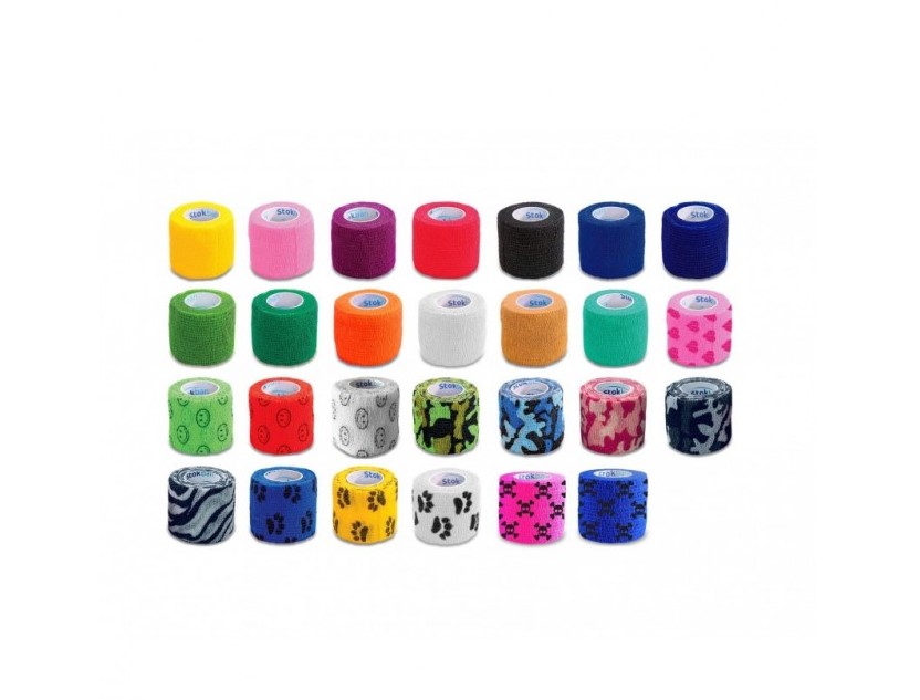 Клейка стрічка 2,5см*4,5м 1шт червона еластична, самоклеюча