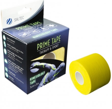 Стрічка для кінезіотерапії 5см * 5м 1шт жовта