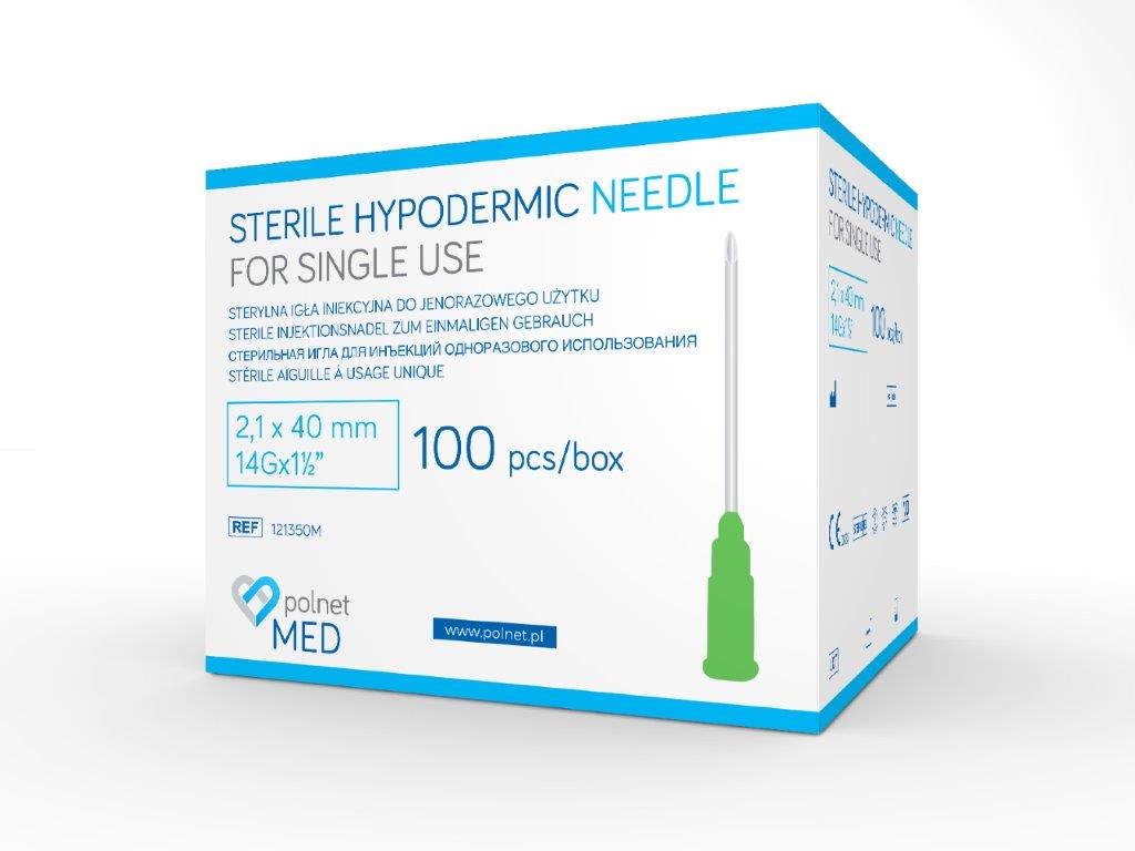 Голки шприцеві POLnet-MED 2.1 x 40мм 100шт