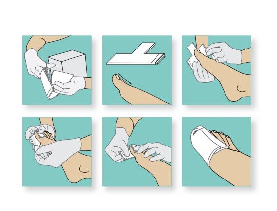 Бинт Т-подібний для пальців Ligasano білий стерильний 14 x 10 x 0,5 см 1шт