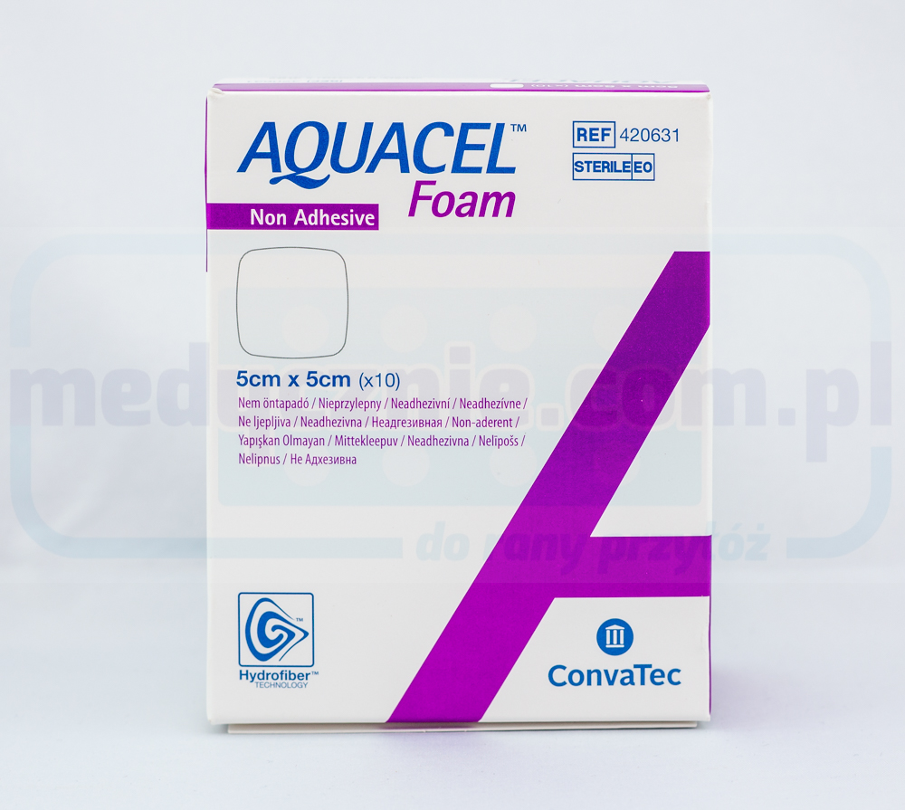 Aquacel Foam Foam Non Adhesive 5*5cm багатошарова пінопластова пов'язка 1шт