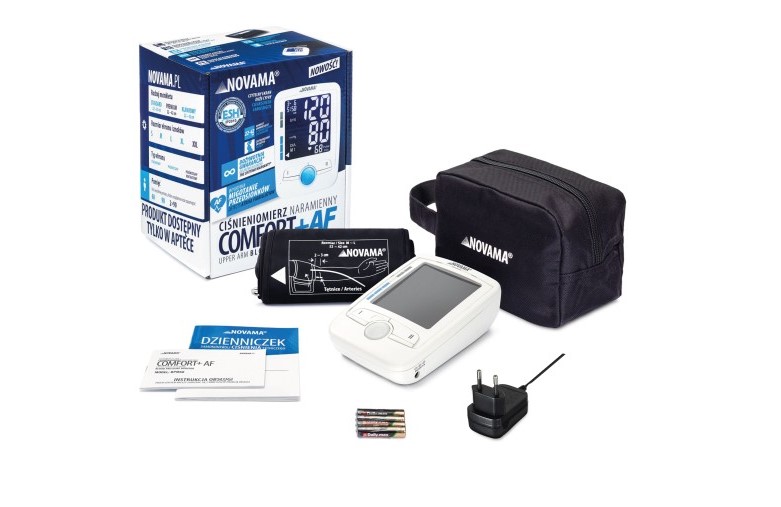 Електронний тонометр для вимірювання артеріального тиску NOVAMA COMFORT+ AF IHB з електроживленням виявляє фібриляцію передсердь - Зображення 2
