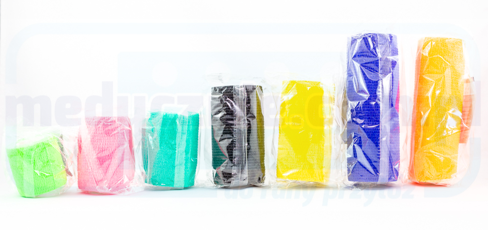 Клейка стрічка 10см*4,5м 1шт червона еластична, самоклеюча