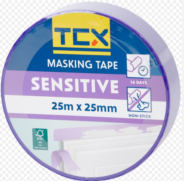 Самоклеюча паперова стрічка 2,5см*25м фіолетова - Зображення 2