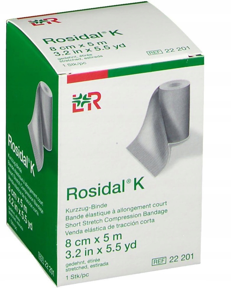 Еластичний джгут Rosidal K 8см*5м 1шт. короткорозтяжний еластичний