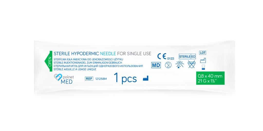 Голки д.у. POLnet-MED 0,8 x 40мм 100шт - Зображення 2