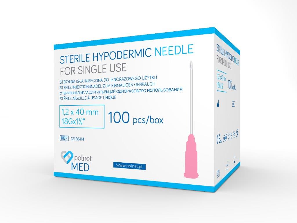 Голки шприцеві POLnet-MED 1.2 x 40мм 100шт