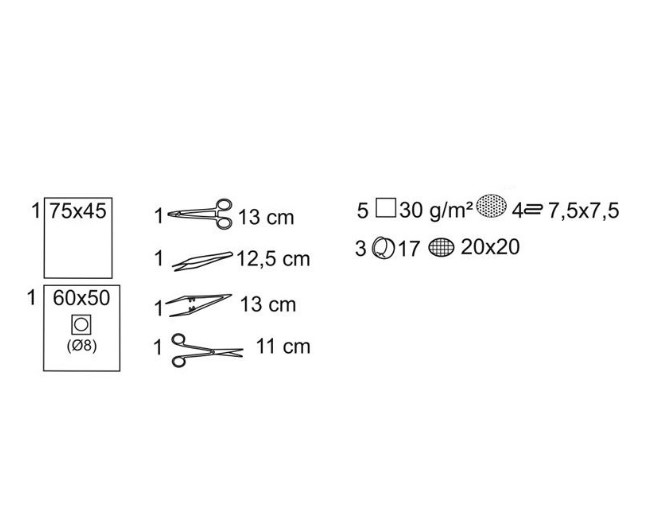 Набір для накладання швів твердий блістер MA-991-ZBB2-011