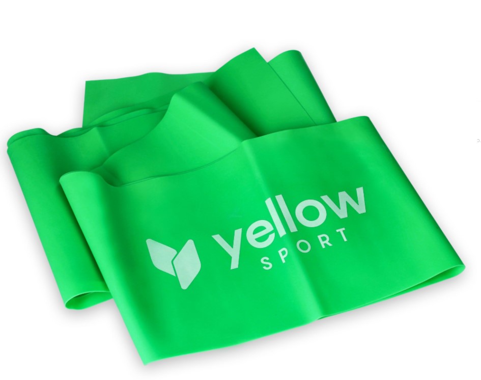 Еластична гума жовтого кольоруФлайт-стрічка зеленого кольору опором 5-8 кг