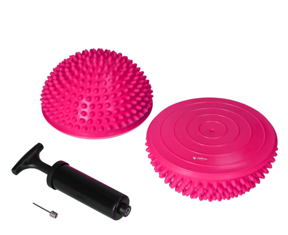 Сенсорна подушка/півсфера жовтаBALANCE рожева 2шт