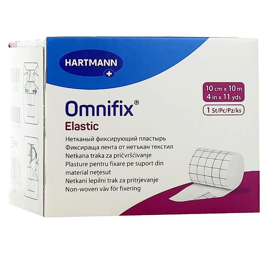Еластична неткана стрічка Omnifix 10см*10м 1шт самоклеючий перев'язувальний рулон
