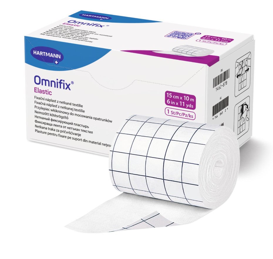 Еластична неткана стрічка Omnifix 15см*10м 1шт самоклеючий перев'язувальний рулон