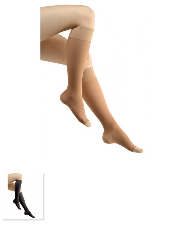 Панчохи Avicenum PHLEBO 360 AG FINE M NORMAL 2K 8001 натуральні, самопідтримуючі, з закритим кінчиком, з мереживом