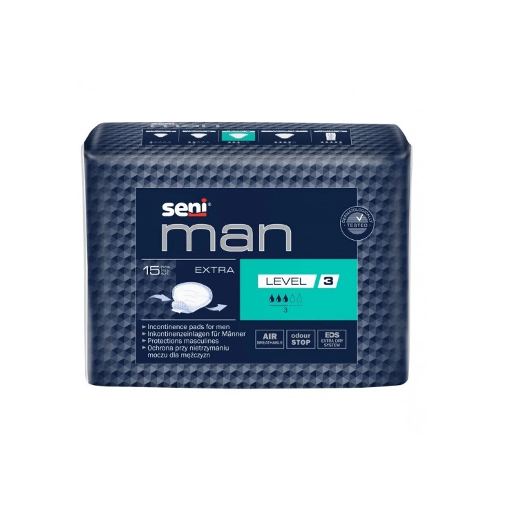 15шт Seni Man Level 3 Додаткові урологічні устілки для чоловіків