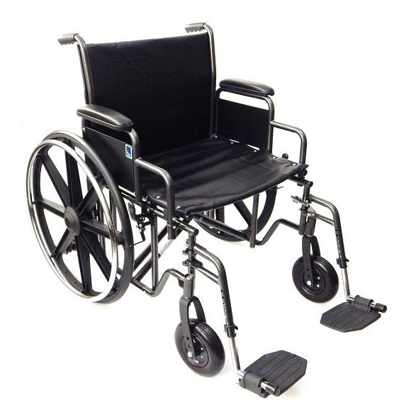 Інвалідний візок BIG-TIM зі сталевим каркасом 225 кг K7 розмір 61 см